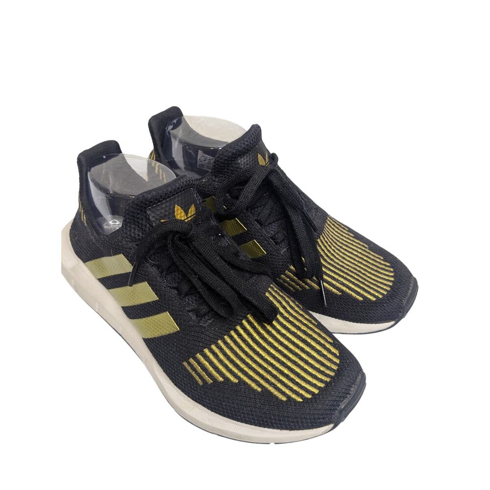 Adidas Originals Swift Run Athletic Sneaker Shoe Gold Black 791001 Women Sz 8.5